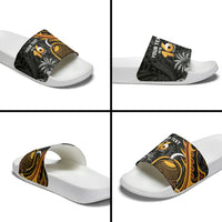 Personalised Papua New Guinea Slide Sandals Happy Independence Day LT05 - Polynesian Pride