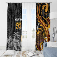 Personalised Papua New Guinea Window Curtain Happy Independence Day LT05 - Polynesian Pride