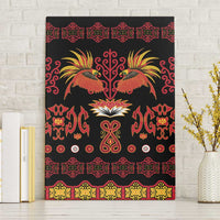 Papua Batik Motif Canvas Wall Art Papua Spirit Black Version - Polynesian Pride