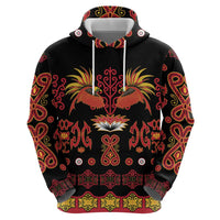 Papua Batik Motif Hoodie Papua Spirit Black Version - Polynesian Pride