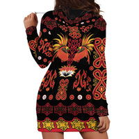 Papua Batik Motif Hoodie Dress Papua Spirit Black Version - Polynesian Pride