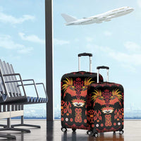 Papua Batik Motif Luggage Cover Papua Spirit Black Version - Polynesian Pride