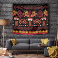 Papua Batik Motif Tapestry Papua Spirit Black Version - Polynesian Pride