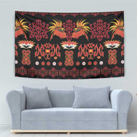 Papua Batik Motif Tapestry Papua Spirit Black Version - Polynesian Pride