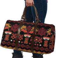 Papua Batik Motif Travel Bag Papua Spirit Black Version - Polynesian Pride