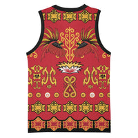 Papua Batik Motif Basketball Jersey Papua Spirit Red Version - Polynesian Pride