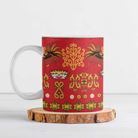 Papua Batik Motif Ceramic Mug Papua Spirit Red Version - Polynesian Pride