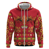 Papua Batik Motif Hoodie Papua Spirit Red Version - Polynesian Pride