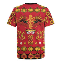 Papua Batik Motif Rugby Jersey Papua Spirit Red Version - Polynesian Pride