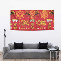 Papua Batik Motif Tapestry Papua Spirit Red Version - Polynesian Pride