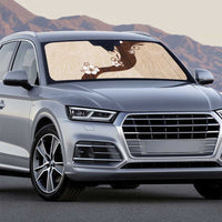 Polynesia Hibiscus Auto Sun Shade Cameo Curve Motif - Polynesian Pride