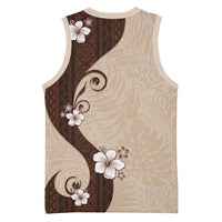 Polynesia Hibiscus Basketball Jersey Cameo Curve Motif - Polynesian Pride