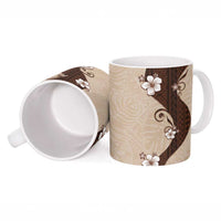 Polynesia Hibiscus Ceramic Mug Cameo Curve Motif - Polynesian Pride