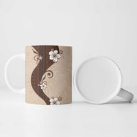 Polynesia Hibiscus Ceramic Mug Cameo Curve Motif - Polynesian Pride