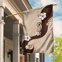 Polynesia Hibiscus Garden Flag Cameo Curve Motif LT05 House Flag Beige - Polynesian Pride