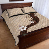 Polynesia Hibiscus Quilt Bed Set Cameo Curve Motif - Polynesian Pride