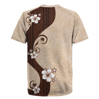 Polynesia Hibiscus Rugby Jersey Cameo Curve Motif - Polynesian Pride