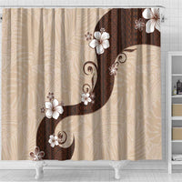 Polynesia Hibiscus Shower Curtain Cameo Curve Motif LT05 - Polynesian Pride