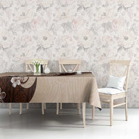 Polynesia Hibiscus Tablecloth Cameo Curve Motif - Polynesian Pride