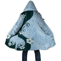 Polynesia Hibiscus Cloak Sky Blue Curve Motif - Polynesian Pride
