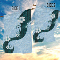 Polynesia Hibiscus Garden Flag Sky Blue Curve Motif LT05 - Polynesian Pride