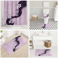 Polynesia Hibiscus Bathroom Set Thistle Curve Motif - Polynesian Pride