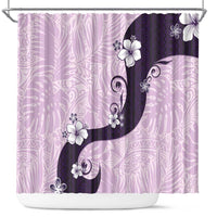 Polynesia Hibiscus Shower Curtain Thistle Curve Motif LT05 Purple - Polynesian Pride