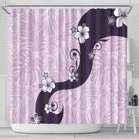 Polynesia Hibiscus Shower Curtain Thistle Curve Motif LT05 - Polynesian Pride