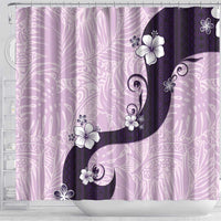 Polynesia Hibiscus Shower Curtain Thistle Curve Motif LT05 - Polynesian Pride