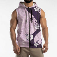 Polynesia Hibiscus Sleeveless Zip Hoodie Thistle Curve Motif LT05 - Polynesian Pride
