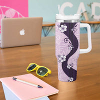 Polynesia Hibiscus Tumbler With Handle Thistle Curve Motif LT05 - Polynesian Pride