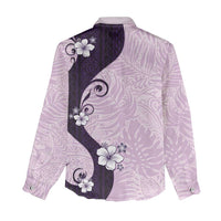 Polynesia Hibiscus Women Casual Shirt Thistle Curve Motif - Polynesian Pride