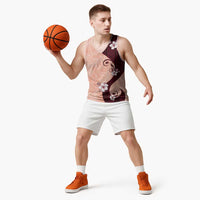 Polynesia Hibiscus Basketball Jersey Rose Bud Curve Motif - Polynesian Pride