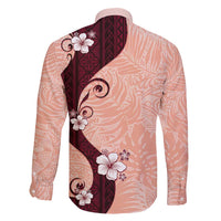 Polynesia Hibiscus Family Matching Off Shoulder Maxi Dress and Hawaiian Shirt Rose Bud Curve Motif LT05 - Polynesian Pride