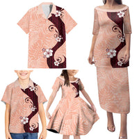 Polynesia Hibiscus Family Matching Puletasi and Hawaiian Shirt Rose Bud Curve Motif LT05 - Polynesian Pride