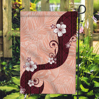 Polynesia Hibiscus Garden Flag Rose Bud Curve Motif LT05 Garden Flag Red - Polynesian Pride