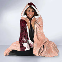 Polynesia Hibiscus Hooded Blanket Rose Bud Curve Motif LT05 - Polynesian Pride