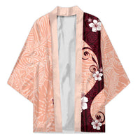 Polynesia Hibiscus Kimono Rose Bud Curve Motif LT05 Unisex Red - Polynesian Pride