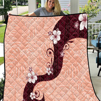 Polynesia Hibiscus Quilt Rose Bud Curve Motif LT05 Red - Polynesian Pride
