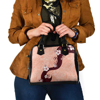 Polynesia Hibiscus Shoulder Handbag Rose Bud Curve Motif - Polynesian Pride