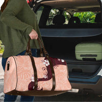 Polynesia Hibiscus Travel Bag Rose Bud Curve Motif - Polynesian Pride