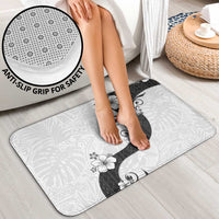 Polynesia Hibiscus Bathroom Set White Curve Motif - Polynesian Pride