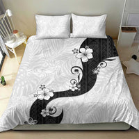Polynesia Hibiscus Bedding Set White Curve Motif - Polynesian Pride