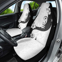 Polynesia Hibiscus Car Seat Cover White Curve Motif - Polynesian Pride