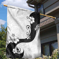 Polynesia Hibiscus Garden Flag White Curve Motif LT05 - Polynesian Pride