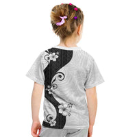 Polynesia Hibiscus Kid T Shirt White Curve Motif LT05 - Polynesian Pride
