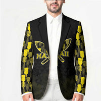 Personalised Aloha Hawaii Kahili Blazer Kanaka Maoli With Kakau Pattern