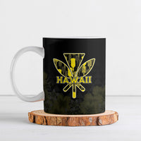 Personalised Aloha Hawaii Kahili Ceramic Mug Kanaka Maoli With Kakau Pattern
