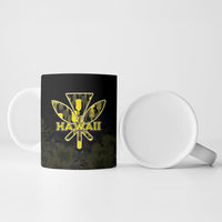 Personalised Aloha Hawaii Kahili Ceramic Mug Kanaka Maoli With Kakau Pattern