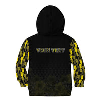 Personalised Aloha Hawaii Kahili Kid Hoodie Kanaka Maoli With Kakau Pattern